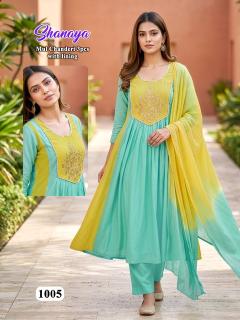 Desi kudi shanaya 3pcs wholesale kurti app for beginners